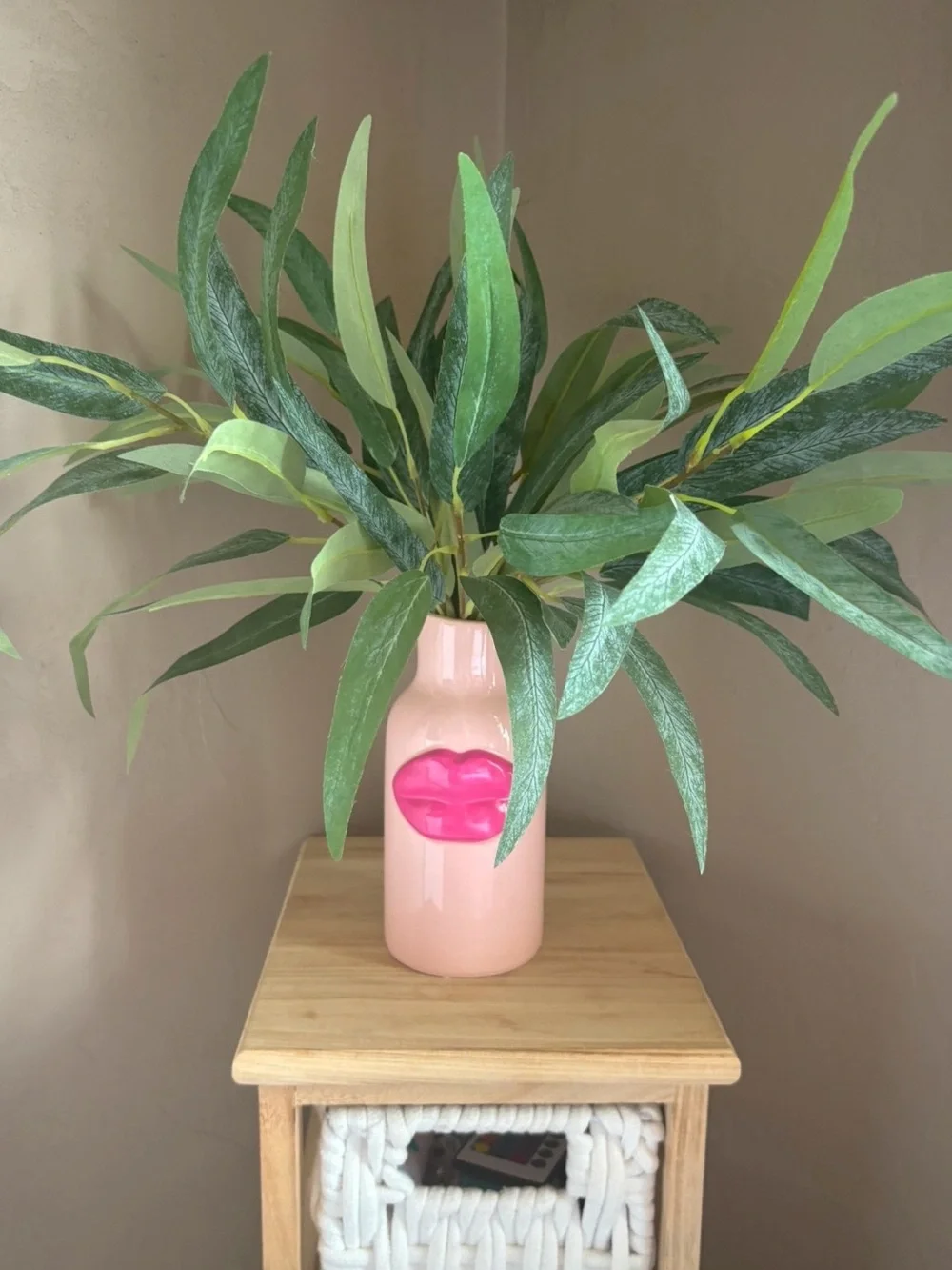 Funky Decorative Plant in Pink Ceramic Vase